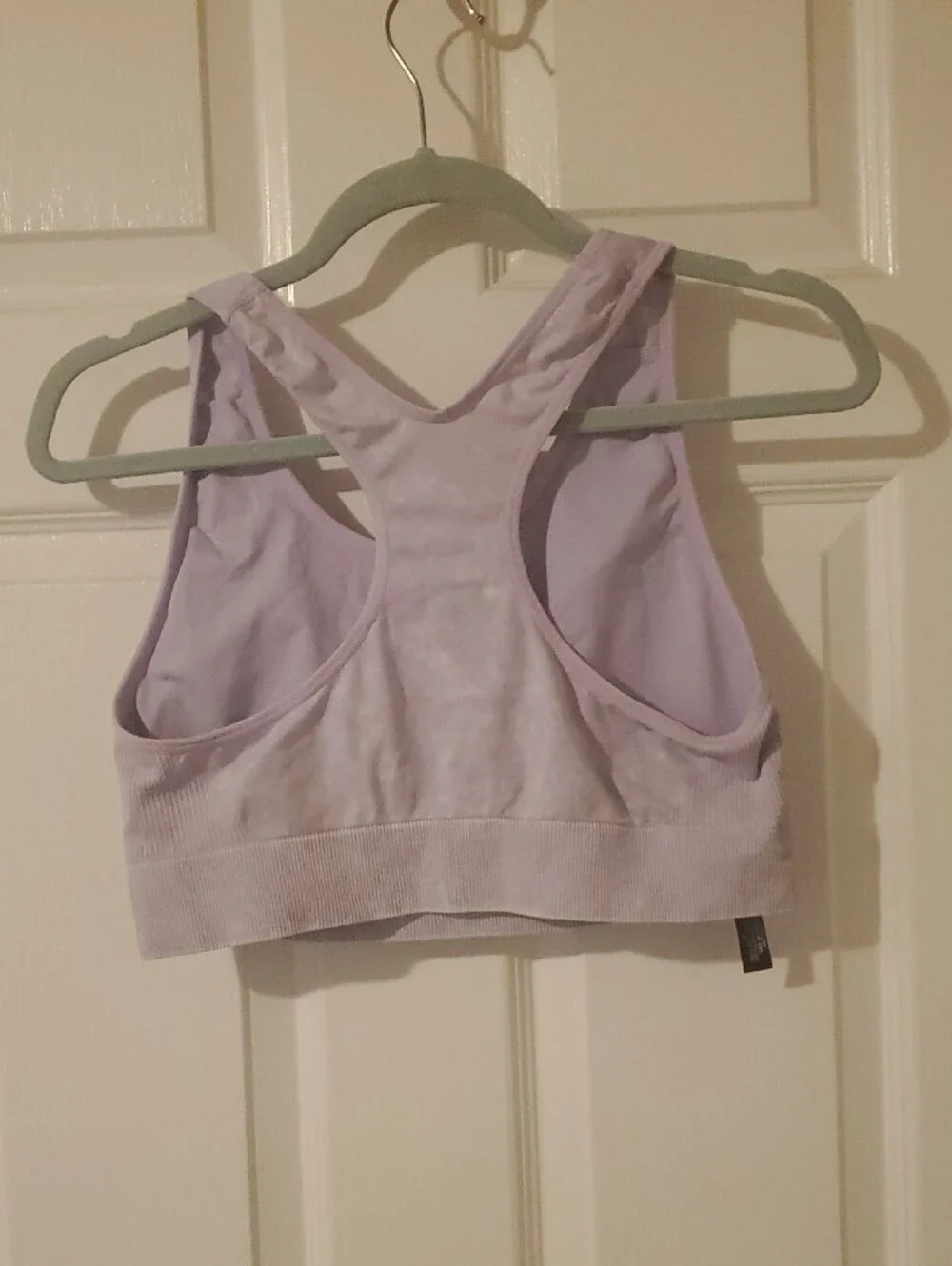 PINK Victoria's Secret Light Lavender Seamless Racerback Sports Bra